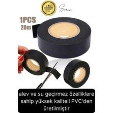 Svein 15 Ad. 20 mt Yalıtım Izole Pvc Elektrik Bandı Su Geçirmez Sızdırmaz Koruma Bant Siyah