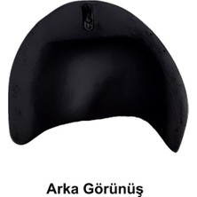 Fiberglass Duvar Apliği E14 Duylu  - 27X22 Cm, Traverten Görünümlü Siyah
