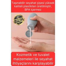 Svein 3 Adet Seyahat Şişesi Seti Krem Şampuan Saç Kremi Doldurulabilir Patlamaz Sızdırmaz Taşınabilir