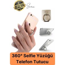 Pratik Parmak Selife Yüzük 360 Derece Dönen Cep Telefonu Tutucu Soket Yuvarlak Standı Aksesuar