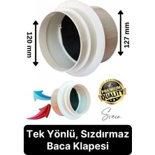 Svein Tek Yönlü Baca Klapesi Mutfak Sızdırmaz Contalı Çekvalfi Aspiratör Davlumbaz Kötü Koku Önleyici