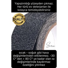 Svein 50 mm x 15 mt Siyah Kaydırmaz Bant Yapışkanlı Merdiven Basamak Zemin Güçlü Tutunabilen Halı