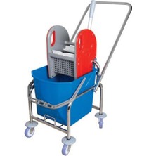 Mediterian Pratik ve dayanıklı tek kovalı plastik temizlik seti, hijyenik kullanım sağlar