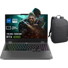 Lenovo Loq 15IRX9 Intel Core I7-13650HX 16GB Ddr5 2tb SSD RTX4060 8gb 15.6 Inç 144Hz Full Hd Freedos Gaming Laptop 83DV00HTTRP20 + Lenovo B210 15.6" Siyah Çanta