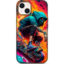 Dali Design iPhone 13 Mini Lansman Kılıf Skateskull