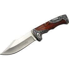 Toptan Bulurum Columbia A3157A Av / Kamp Çakı 23 cm - Gül Ağacı İşlemeli Saplı