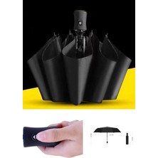 Tekno Trust  Siyah Tam Otomatik Rüzgarda Kırılmayan Şemsiye