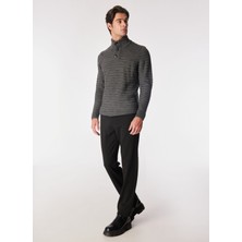 Fabrika Normal Bel Normal Paça Siyah Erkek Chino Pantolon F4WM-PNT 2780