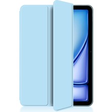 Forestl Digital iPad Air 13 (2024 M2) Üç Katlı Stand Pu Deri Tpu Kullanışlı Manyetik Bağlantı Parçası Tablet Kılıfı (Yurt Dışından)