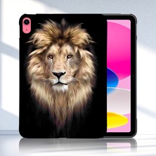 Forestl Digital iPad 10.9 (2022) Tpu Desen Baskı Ince Koruyucu Aslan Tablet Kılıfı (Yurt Dışından)