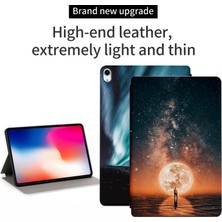 Forestl Digital iPad 10.9 (2022) Desenli Baskılı Pu Deri Stand River Tablet Kılıfı (Yurt Dışından)