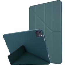 Forestl Digital iPad Pro 13 (2024) Origami Standı Pu Deri Silikon Gece Yarısı i Tablet Kılıfı (Yurt Dışından)