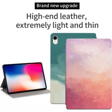 Forestl Digital iPad Mini (2021) Suluboya Desenli Koruyucu Standlı ve Otomatik Uyandırma uyku Pu Deri Tablet Kılıfı (Yurt Dışından)