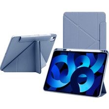 Forestl Digital iPad Air 11 (2024) Origami Standı Pu Deri 360 Derece Dönebilen Lavanta Tablet Kılıfı (Yurt Dışından)