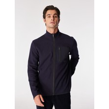 Fabrika Comfort Dik Yaka Düz Lacivert Erkek Sweatmont FC4WM-SWT 2122