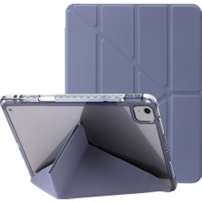 Forestl Digital iPad Air 11 (2024) Pu Deri Origami Standı Lavanta Tablet Kılıfı (Yurt Dışından)