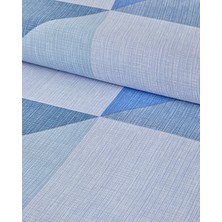 English Home Triad Kolay Ütülenir Çift Kişilik Nevresim Seti 200 x 220  cm  Mavi
