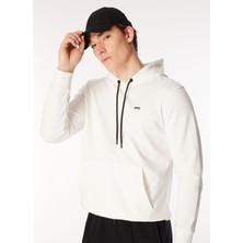 Jeep Kapüşon Yaka Düz Ekru Erkek Sweatshırt C4WM-SWT4254