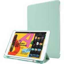 Forestl Digital iPad 10.2 (2019 2020 2021) Kalem Yuvalı Üç Katlı Stand Deri Tablet Kılıfı (Yurt Dışından)