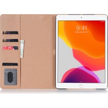 Forestl Digital Retro Kitap Desenli Cüzdan Deri iPad 10.2 (2021 2020 2019) PRO 10.5 (2017) SIYAH Tablet Kılıfı (Yurt Dışından)