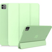 Forestl Digital iPad Pro 11 Inç (2021) Otomatik Uyandırma uyku Üçe Katlanmış Stand Tpu Deri Koruyucu Matcha Tablet Kılıfı (Yurt Dışından)