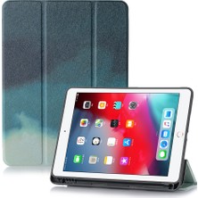 Forestl Digital Desen Baskı Deri Stand Koruyucu iPad 10.2 Kalem Yuvası (2019 2020 2021) bej Tablet Kılıfı (Yurt Dışından)