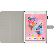 Forestl Digital iPad 9.7 Inç (2017 2018) Pu Deri Desen Baskı ile Kart Tutucu 3 Kediler Tablet Kılıfı (Yurt Dışından)