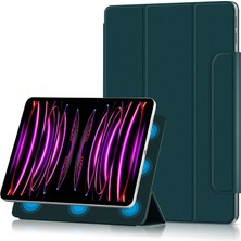 Forestl Digital iPad Pro 12.9 Pu Deri Manyetik Kapatma Üç Katlı Stand Çevirme Koruyucu Tablet Kılıfı (Yurt Dışından)