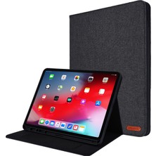 Forestl Digital Kumaş Doku Kart Yuvası iPad Pro 12.9 (2022 2021 2020 2018) Deri Standı Tablet Kılıfı (Yurt Dışından)