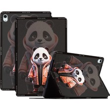 Forestl Digital iPad Air 11 (2024) IPAD Air (2022 2020) Panda Desen Standı Deri Çerçeve Panda Tablet Kılıfı (Yurt Dışından)