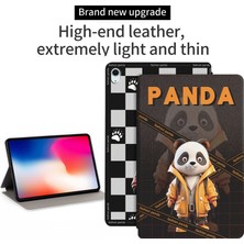 Forestl Digital iPad Air 11 (2024) IPAD Air (2022 2020) Panda Desen Standı Deri Çerçeve Panda Tablet Kılıfı (Yurt Dışından)