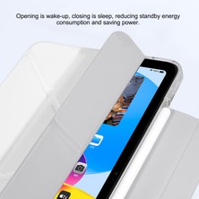 Forestl Digital iPad Air 11 (2024) Origami Standı Pu Deri Arka Kalem Tutucu Lavanta Tablet Kılıfı (Yurt Dışından)