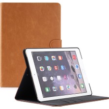 Forestl Digital iPad 9.7 (2018 2017) Retro Crazy Horse Doku Deri Köşe Koruma Folyosu Ayakta Tablet Kılıfı (Yurt Dışından)