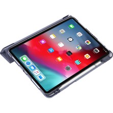 Forestl Digital iPad Pro 12.9 (2022 2021 2020 2018) Origami Üç Katlı Stand Pu Deri Akrilik Bej Tablet Kılıfı (Yurt Dışından)