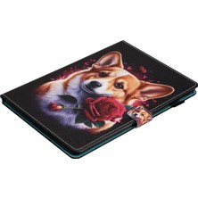 Forestl Digital iPad Mini (2021) Pu Deri Flip Desen Baskı Kart Yuvalı Kalem Tutucu Köpek Tablet Kılıfı (Yurt Dışından)