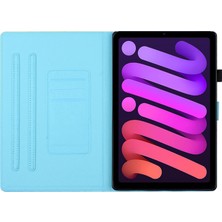 Forestl Digital iPad Mini (2021) Pu Deri Flip Desen Baskı Kart Yuvalı Kalem Tutucu Köpek Tablet Kılıfı (Yurt Dışından)