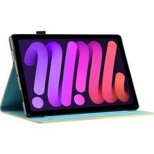 Forestl Digital iPad Mini (2021) Pu Deri Flip Desen Baskı Kart Yuvalı Kalem Tutucu Köpek Tablet Kılıfı (Yurt Dışından)