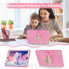 Forestl Digital iPad 10.2 (2019 2020 2021) Silikon Pc Unicorn Standı Omuz Askılı Bej Tablet Kılıfı (Yurt Dışından)