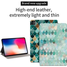 Forestl Digital iPad Pro 11 (2024) Desenli Baskı Deri Otomatik Uyandırma uyku Damalı Desen Tablet Kılıfı (Yurt Dışından)