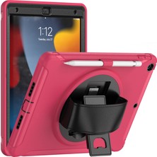 Forestl Digital Gizli Tekme Standı Pc Tpu iPad 10.2 (2019 2020 2021) El Kayışı ile Rose Tablet Kılıfı (Yurt Dışından)