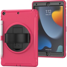 Forestl Digital Gizli Tekme Standı Pc Tpu iPad 10.2 (2019 2020 2021) El Kayışı ile Rose Tablet Kılıfı (Yurt Dışından)