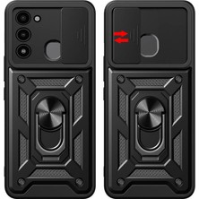Elsah Tecno Spark 8c Kılıf Magnetik Standlı Kamera Korumalı Uyumlu Titanshield Kılıf Üstün Dayanıklılık.