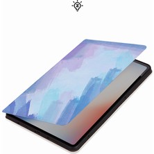 Forestl Digital iPad Pro 11 (2024) Suluboya Desen Baskı Pu Deri Tablet Kılıfı (Yurt Dışından)