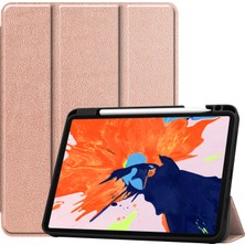 Forestl Digital Iş Üç Katlı Stand Pu Deri Yumuşak Tpu Geri Otomatik Uyandırma uyku iPad Pro Kalem Tutucu ile 12.9 Gold Tablet Kılıfı (Yurt Dışından)