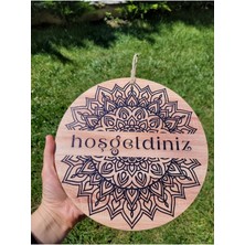 Özel Tasarım Baskılı Ahşap Kapı Duvar Süsü Hediyelik 25 cm