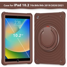 Forestl Digital iPad 10.2 (2019 2020 2021) Dönebilen El Kavrama Standı Pc Silikon Tpu Çikolata Rengi Tablet Kılıfı (Yurt Dışından)