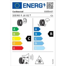 Continental 205/60 R16 92T Wintercontact Ts 870 Oto Kış Lastiği ( Üretim Yılı: 2024 )