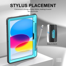 Forestl Digital iPad 10.9 (2022) Stand Tpu Pc Pu El Kayışı Kalem Yuvası ile Düşmeyi Önleyen Kalem Yuvası Tablet Kılıfı (Yurt Dışından)