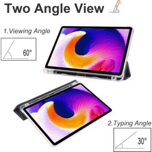 4u Sky Xiaomi Redmi Pad Se Için Şeffaf Arka Üç Katlı Standı Kalem Yuvası Tablet Kılıfı (Yurt Dışından)