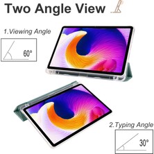 4u Sky Xiaomi Redmi Pad Se Için Temizle Arka Kasa Üç Katlı Standı Kalem Yuvası Tablet Kılıfı (Yurt Dışından)